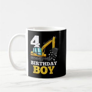 Caneca De Café Aniversário do trabalhador da construção de escava