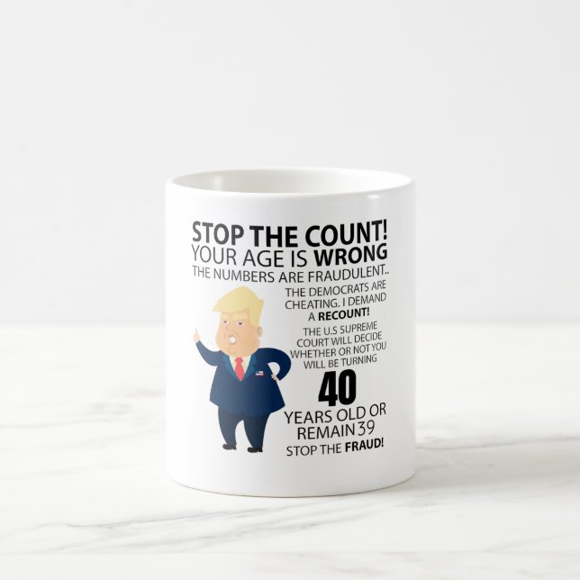 Caneca De Café Aniversário engraçado de 40 anos Presente Parto An (Centro)