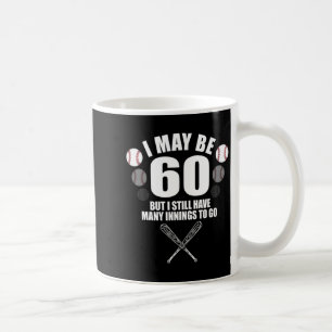 Caneca De Café Aniversário Engraçado de 60 anos Fã de Beisebol An