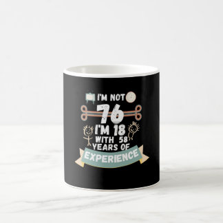 Caneca De Café Aniversário Engraçado de 76 anos Não Tenho 76 anos