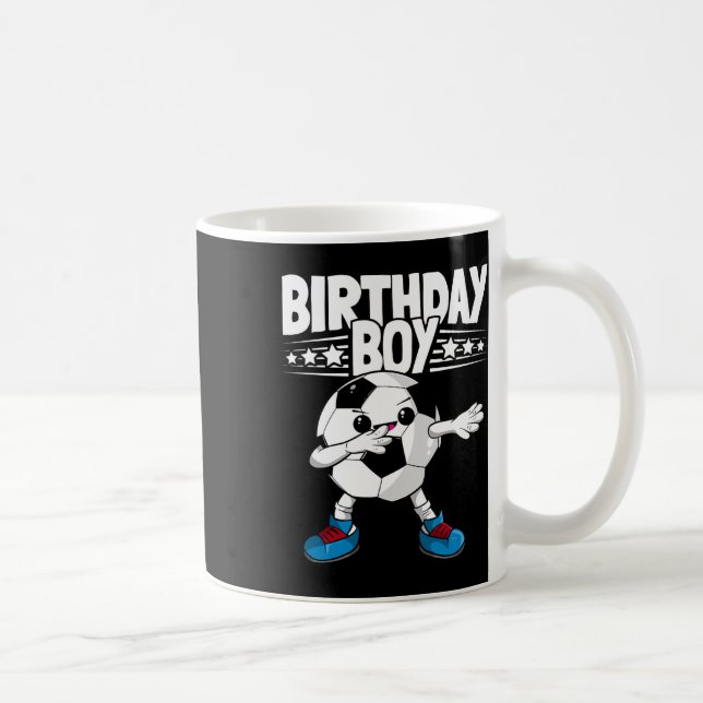 Caneca De Café Aniversário Engraçado de Futebol com Dabbing Menin (Direita)