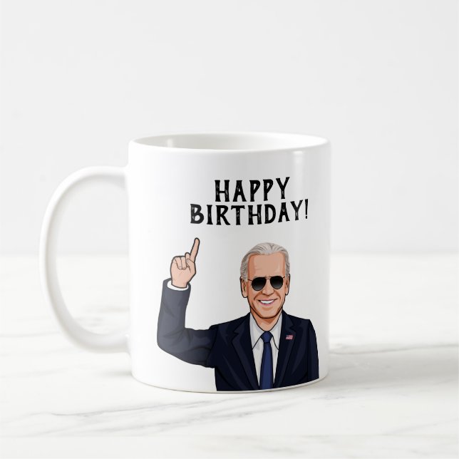 CANECA DE CAFÉ ANIVERSÁRIO FELIZ DE JOE BIDEN (Esquerda)