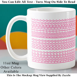 Caneca De Café Aniversário Feliz Idade Personalizada Mensagem Ocu