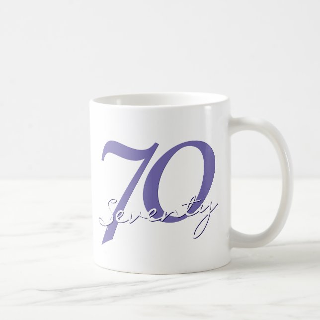 Caneca De Café Aniversário | Grunge Roxo EDITÁVEL (Direita)