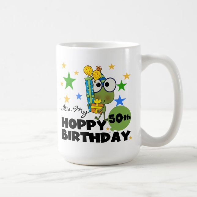 Caneca De Café Aniversário Hoppy de Froggie 50th (Direita)