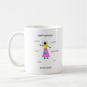 Caneca De Café Aniversário incrível Dança de Garota
