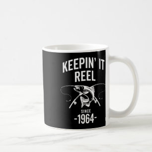 Caneca De Café Aniversário Mantendo Reel Desde 1964 Pesca Pescado