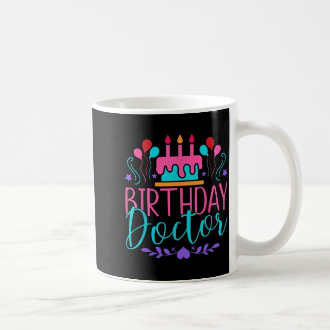 Caneca De Café Aniversário Médico Aniversário (Direita)