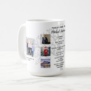 Caneca De Café Aniversário Milestones PHOTO COLLAGE Family Tree G