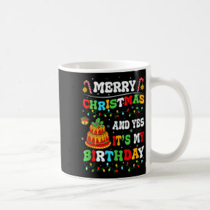 Caneca De Café Aniversário Natal Divertido Feliz Natal E Sim É Me