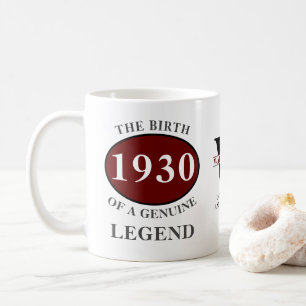 Caneca De Café Aniversário Personalizado Nome da Legenda do Monog