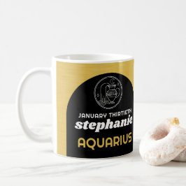 Caneca De Café Aniversário Personalizado - Zodiac Aquarius - Foto