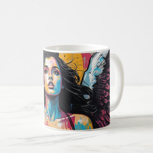 Caneca De Café Anjo  (Frente Esquerda)