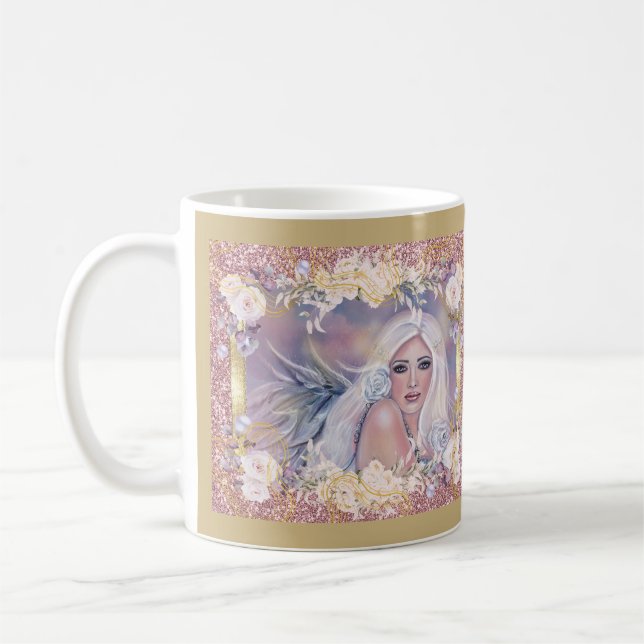 Caneca De Café Anjo ao sol da manhã por Renee Lavoie (Esquerda)