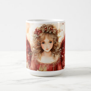 Caneca De Café Anjo com Asas Vermelhas