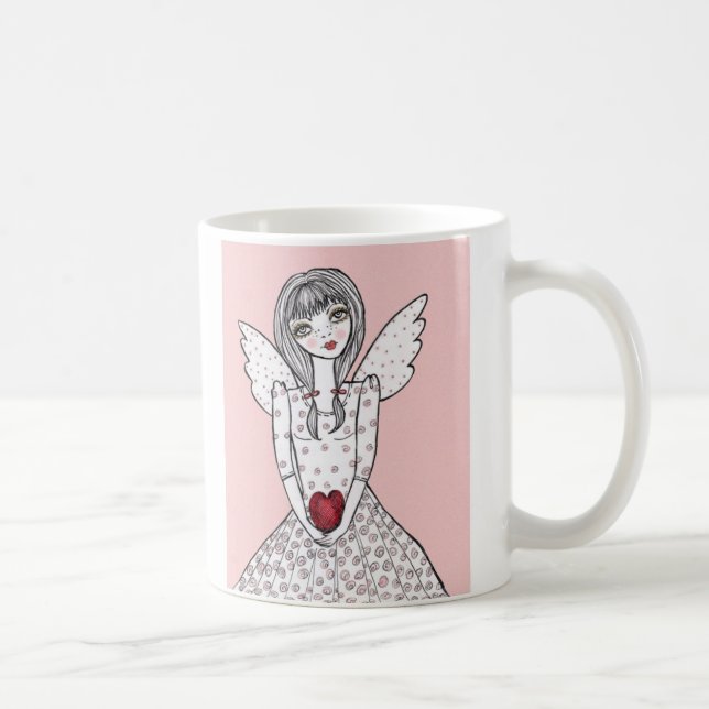 Caneca De Café anjo cor-de-rosa (Direita)