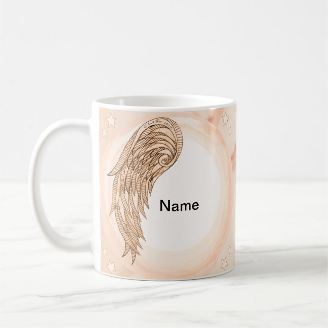 Caneca De Café anjo cristão de uma asa (Esquerda)