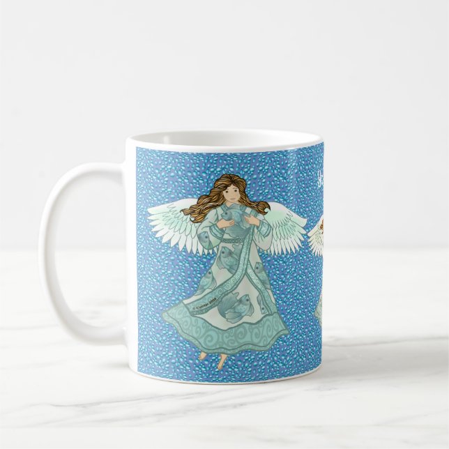 Caneca De Café Anjo cristão do oceano (Esquerda)