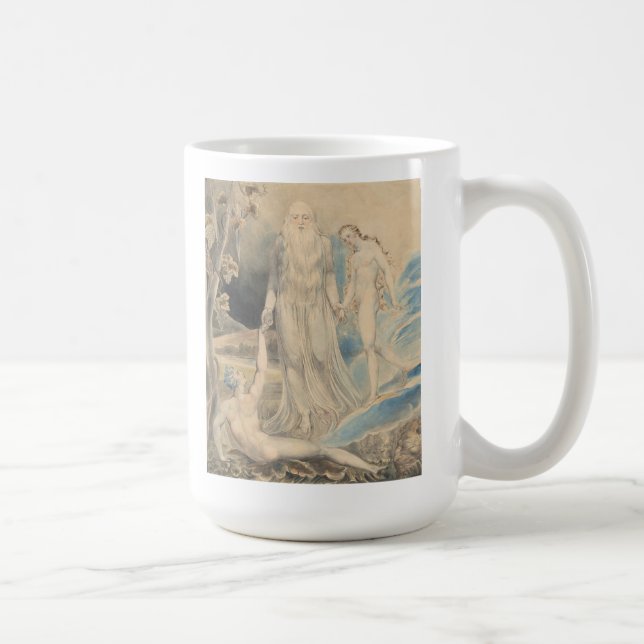 Caneca De Café Anjo da presença divina que traz a véspera a Adam (Direita)