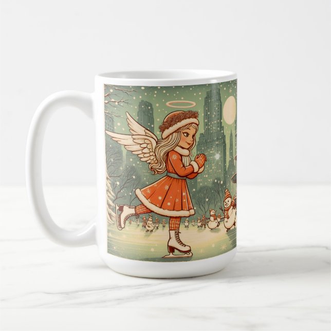 Caneca De Café Anjo de Natal NYC personalizável (Esquerda)