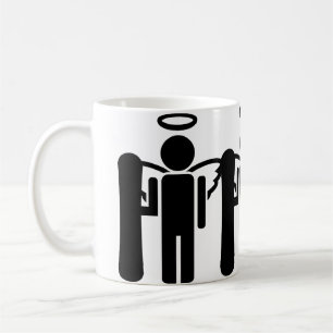Caneca De Café anjo do snowboard