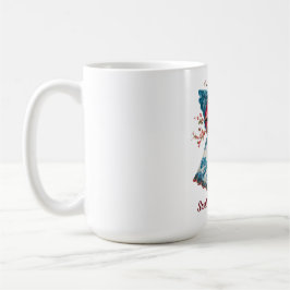 Caneca De Café Anjo Floral Vintage com Asas de Fita de Feriado