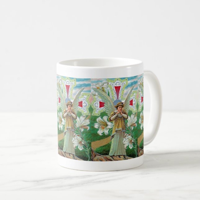 Caneca De Café Anjo Rezando (Frente Esquerda)