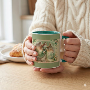 Caneca de Café Anjo Serenidade Trevo