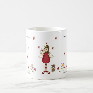 Caneca De Café Anjo vermelho do amor
