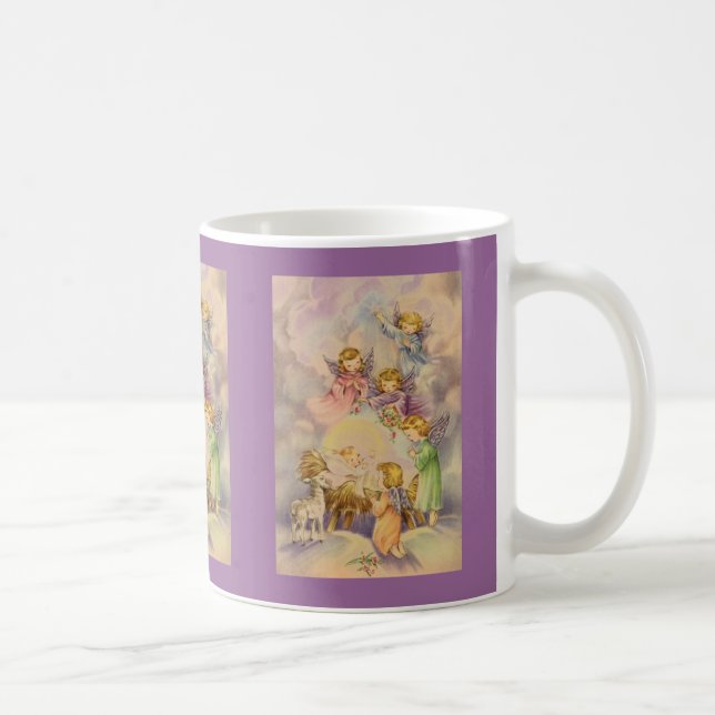 Caneca De Café Anjos com bebê Jesus (Direita)