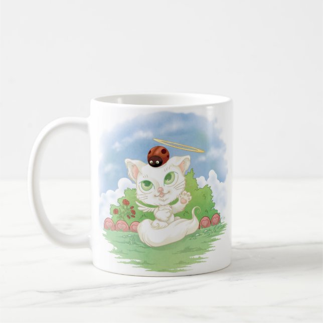 Caneca De Café Anjos Pequenos Animais de Companhia "Cat" (Esquerda)