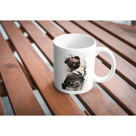 Caneca De Café Anmutige japanische Geisha -
