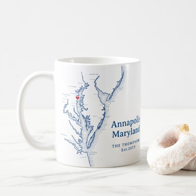 Caneca De Café Annapolis Maryland Gift (Com Donut)