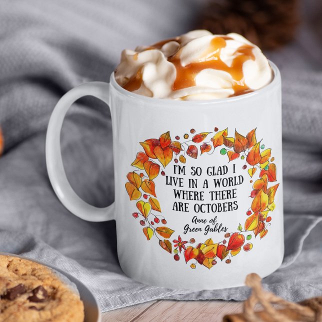 Caneca De Café Anne of Green Gables Autumn Octobers Cair (This Anne of Green Gables mug makes great decor for a bookworm!)