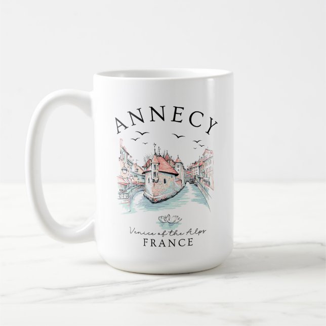 Caneca De Café Annecy France – Travel Souvenir (Esquerda)