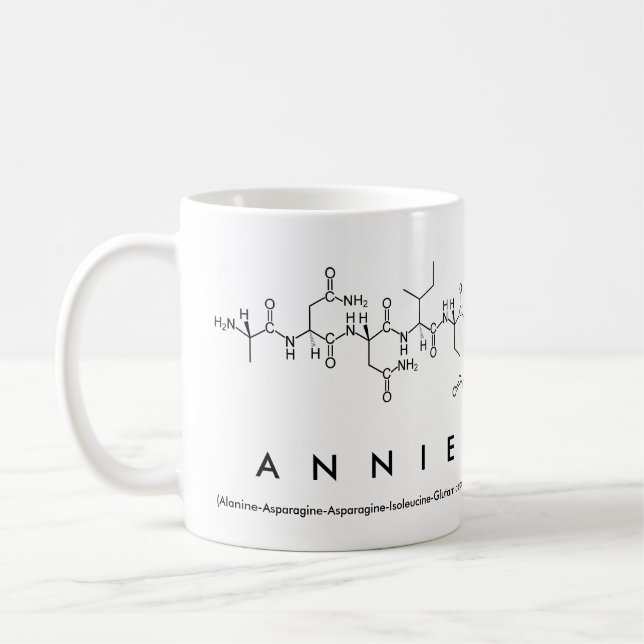 Caneca De Café Annie Peptide name mug (Esquerda)
