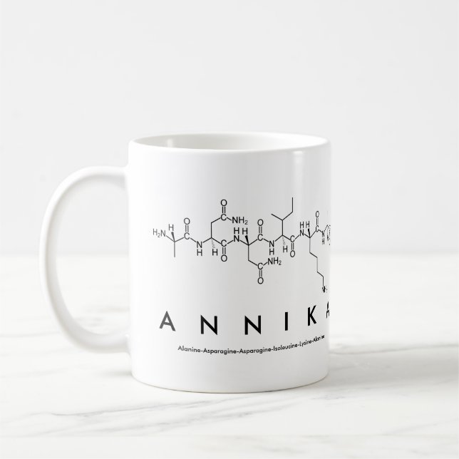 Caneca De Café Annika peptide name mug (Esquerda)