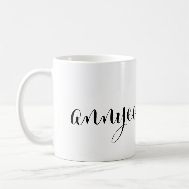 Caneca De Café Annyeonghaseyo Good Morning Mug Coreano (Esquerda)
