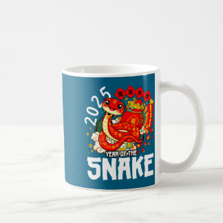 Caneca De Café Ano da Serpente 2025 Ano Novo Chinês 2025 Vermelho