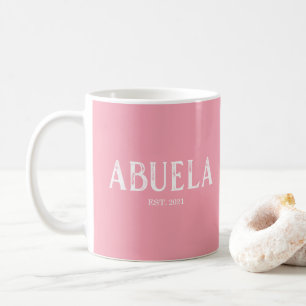 Caneca De Café Ano de Abuela Rosa Estabelecido