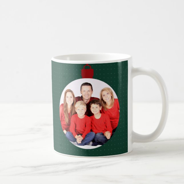 Caneca De Café Ano de Fotografia da Família de Pedidos de Férias (Direita)