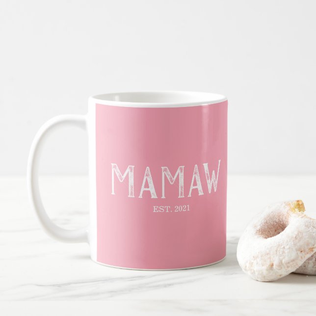 Caneca De Café Ano de Fundação da Pink Mamaw (Com Donut)
