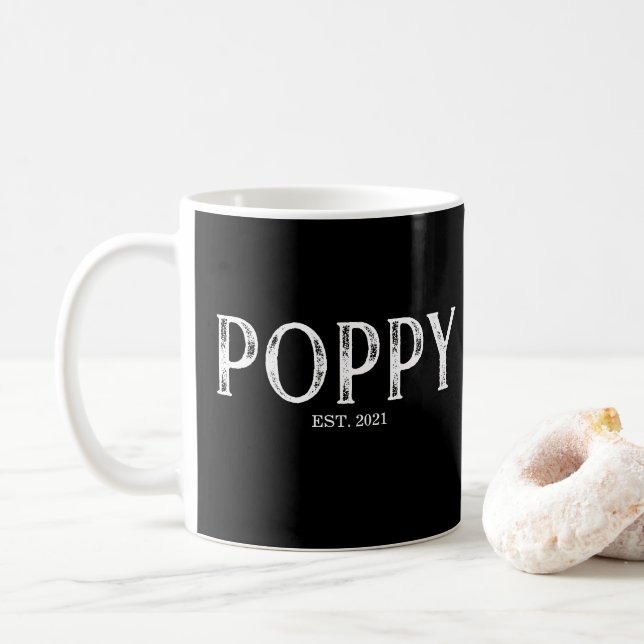Caneca De Café Ano de Fundação da Poppy (Com Donut)