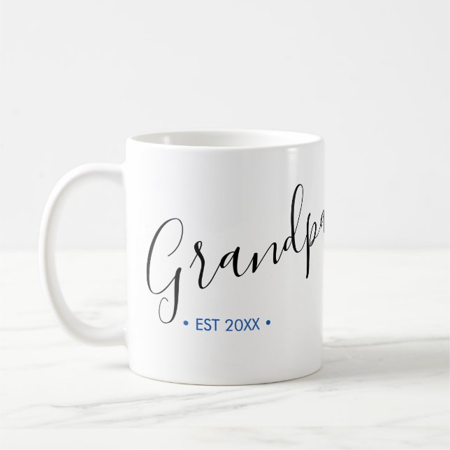 Caneca De Café Ano de Fundação Personalizado do Avô (Esquerda)