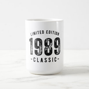 Caneca De Café Ano de Nascimento Clássico de 1989