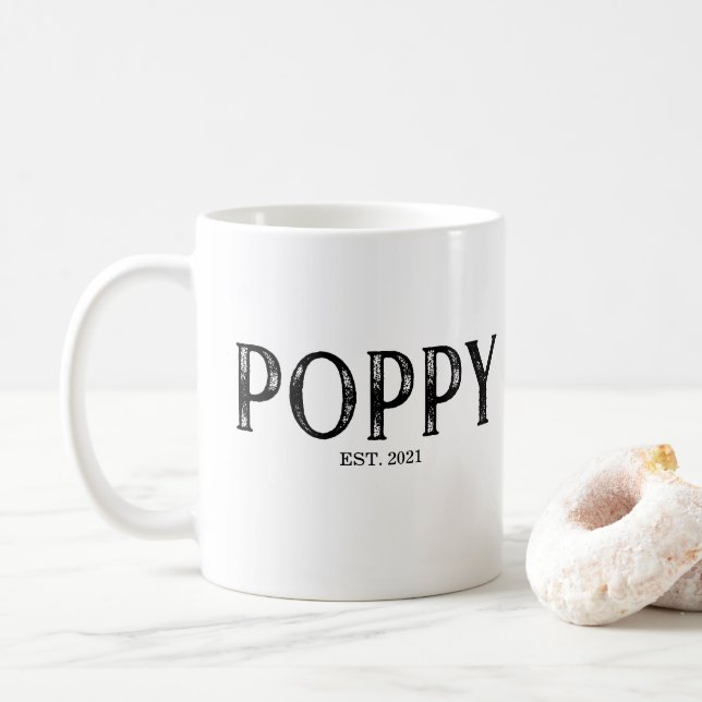 Caneca De Café Ano de Poppy Criado (Com Donut)
