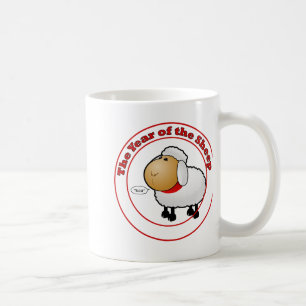 Caneca De Café Ano do Cartoon de Ovinos