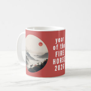 Caneca De Café Ano do Cavalo 2026 Ano Novo Chinês 