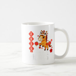 Caneca De Café Ano Do Cavalo 2026 Fofo Kawaii Ano Novo Chinês