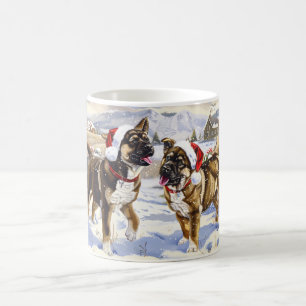 Caneca De Café Ano Novo Akita Natal